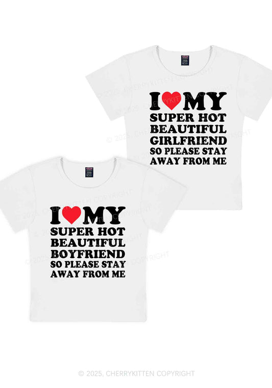 My Super Hot BF GF Y2K Valentine's Day Baby Tee Cherrykitten