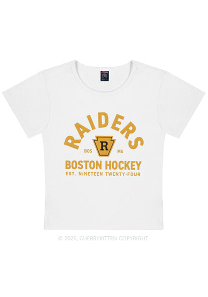 Boston Hockey HR Y2K Baby Tee Cherrykitten