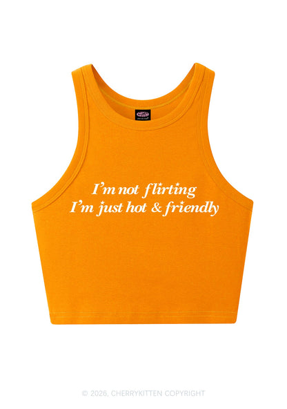 Just Hot And Friendly Y2K Crop Tank Top Cherrykitten