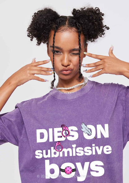 Dibs On S Boys Y2K Shirts Washed Tee Cherrykitten