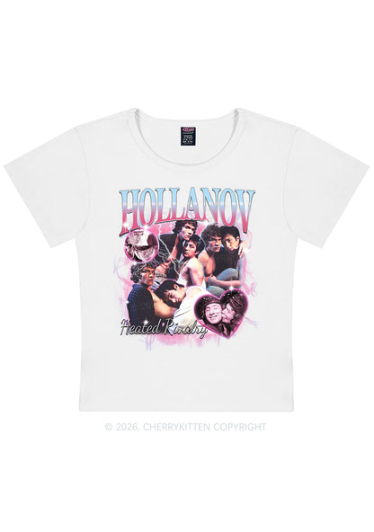 Retro Pink Blue HR Y2K Baby Tee Cherrykitten