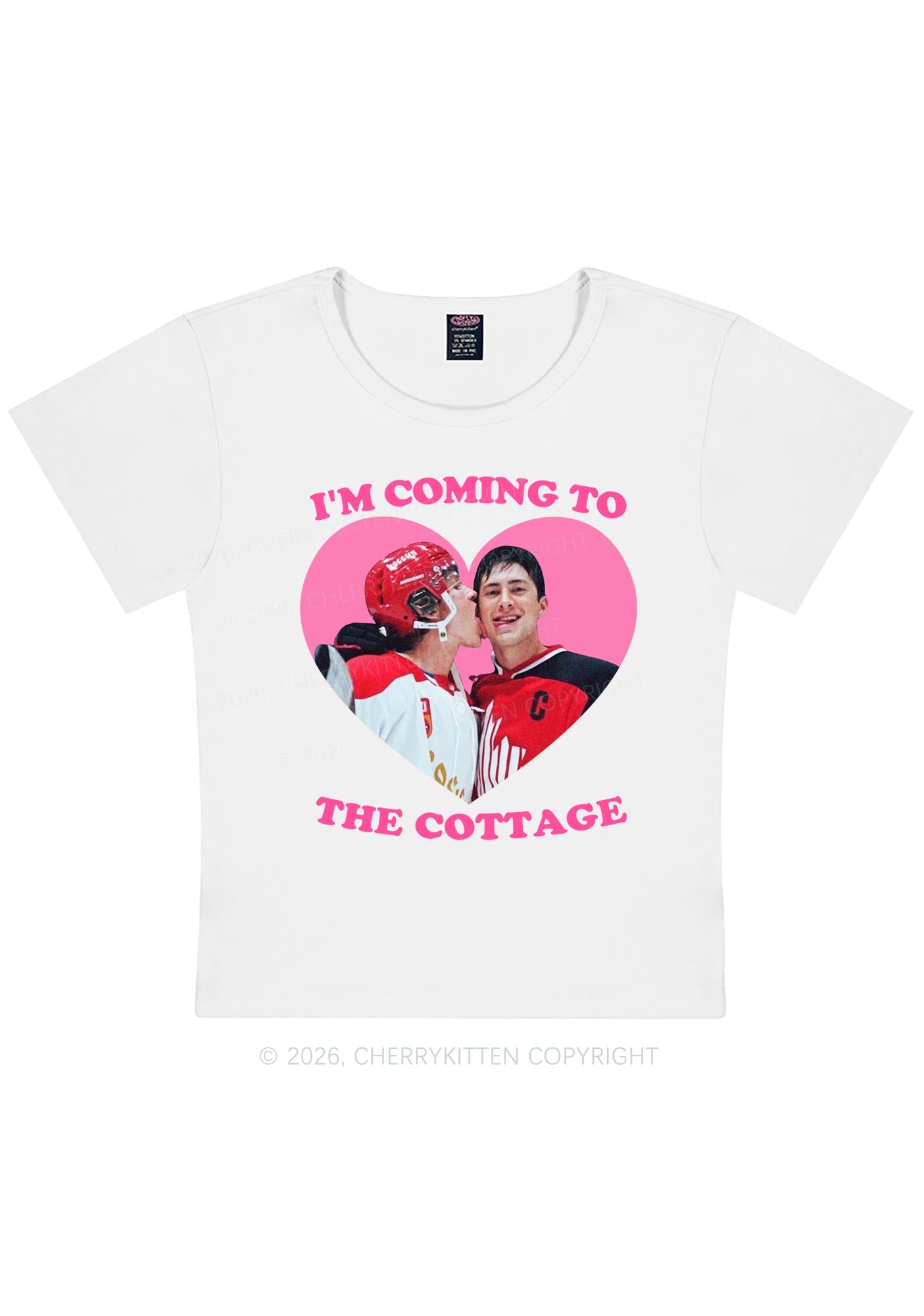 Coming To Cottage HR Y2K Baby Tee Cherrykitten