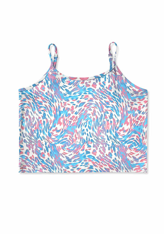 Trans Leopard Pride Y2K Print Cami Crop Top Cherrykitten