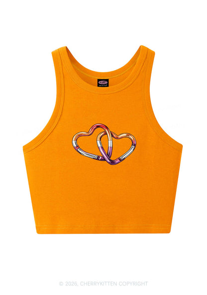 Carabiner Hearts Pride Y2K Crop Tank Top Cherrykitten