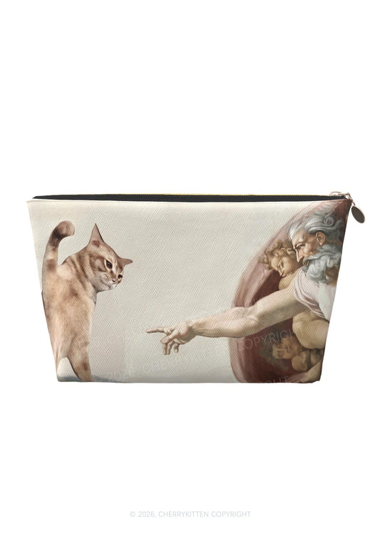 God Give Cat Y2K Makeup Bag Cherrykitten