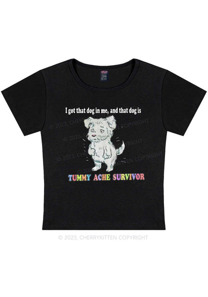 Curvy Tummy Ache Survivor Y2K Baby Tee Cherrykitten