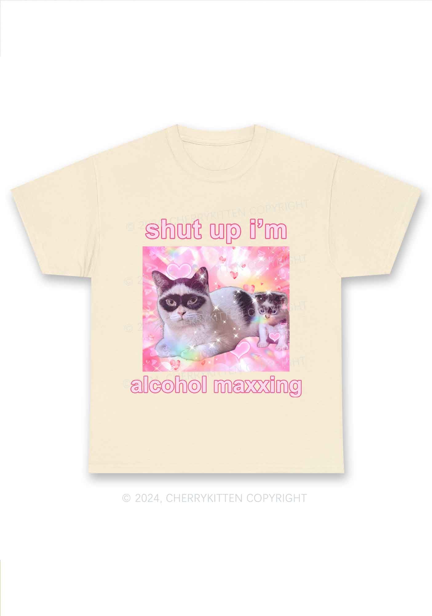 I'm Alcohol Maxxing Y2K Chunky Shirt Cherrykitten