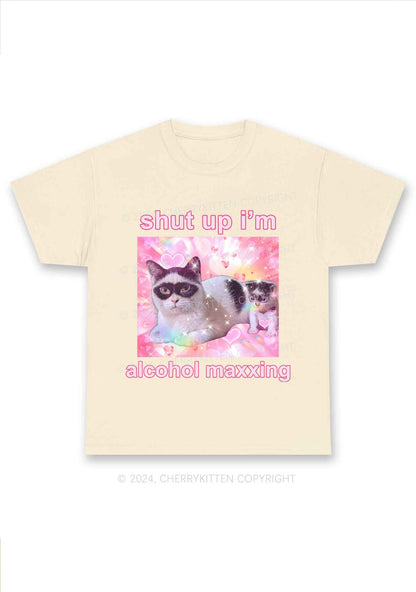 I'm Alcohol Maxxing Y2K Chunky Shirt Cherrykitten