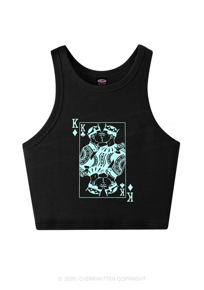 Gay King Pride Y2K Crop Tank Top Cherrykitten