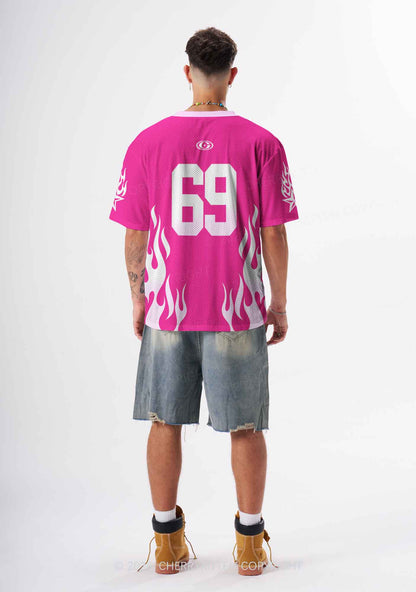 Hot Pink Custom GF BF Photo Y2K Sport Jersey Shirts Cherrykitten