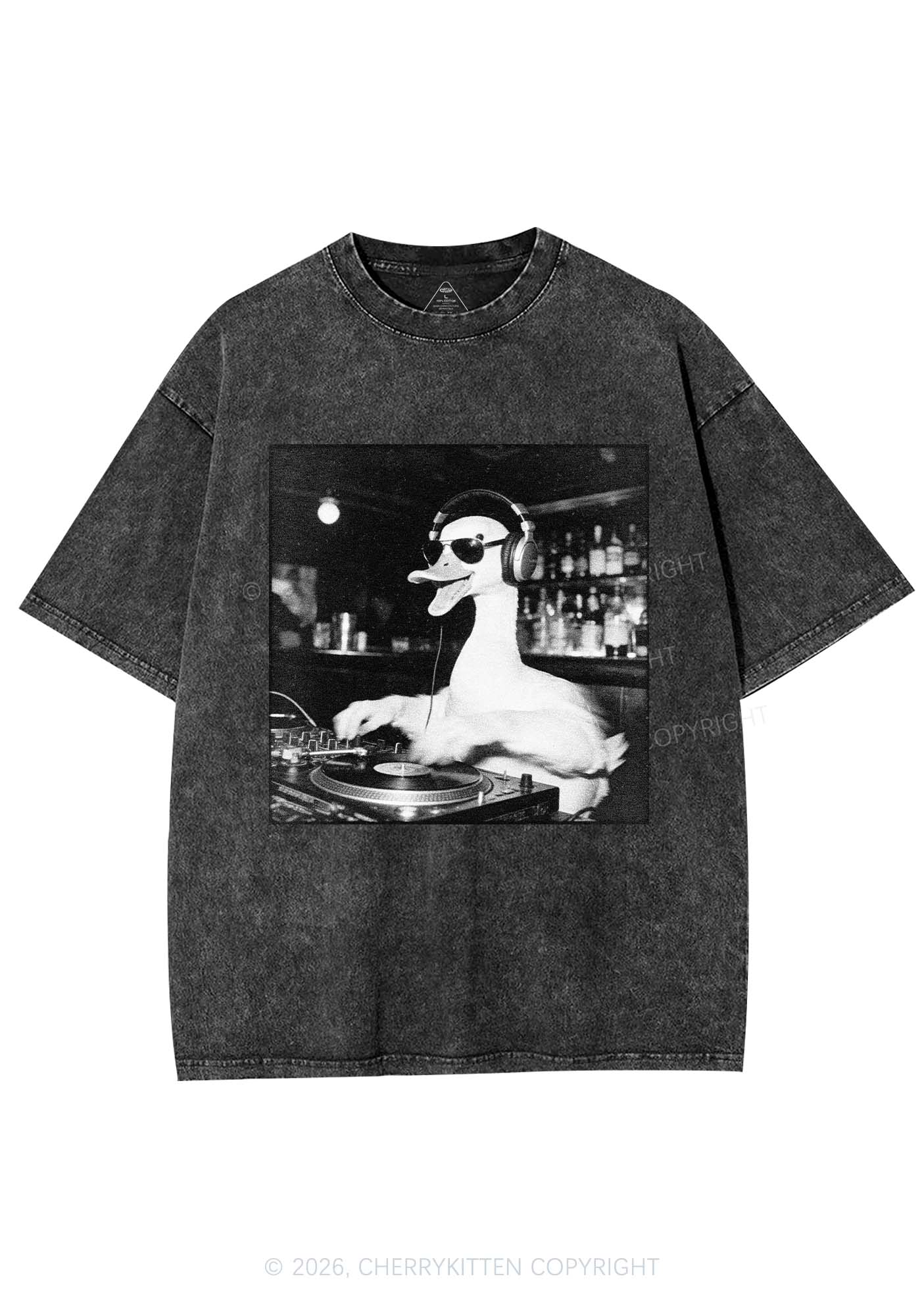 DJ Duck Y2K Shirts Washed Tee Cherrykitten