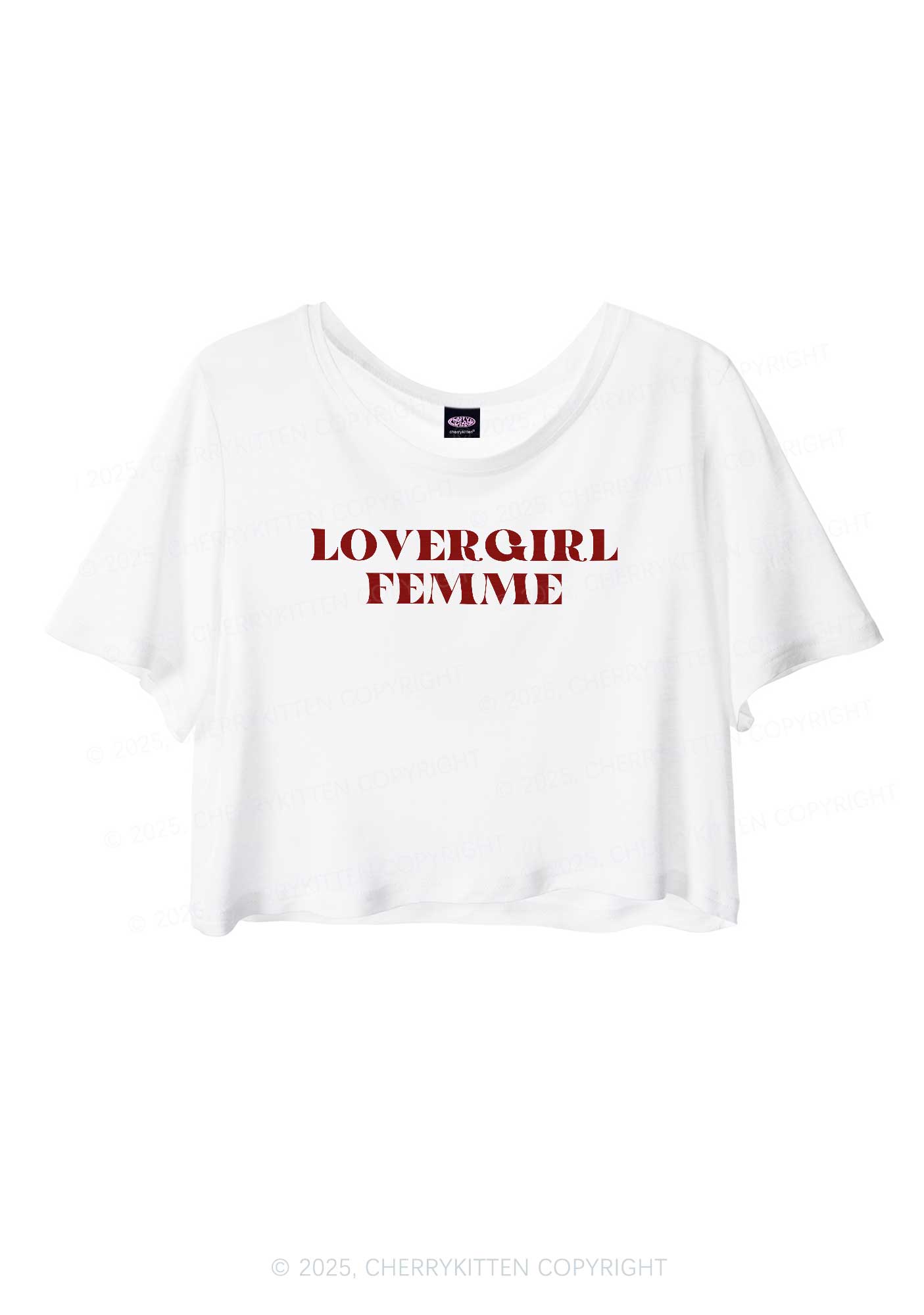 Lovergirl Femme Pride Y2K Sheer Crop Tee Cherrykitten