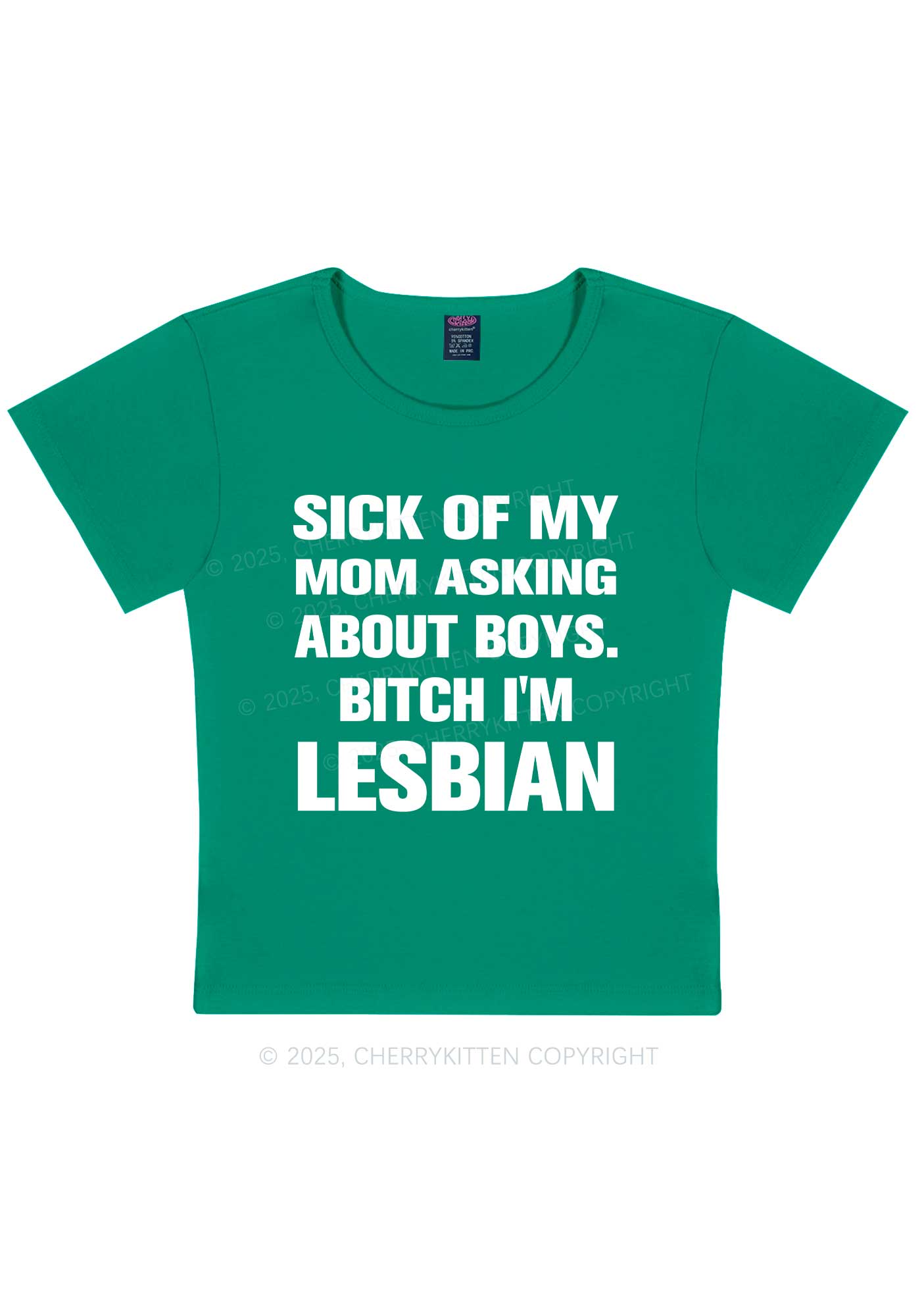 Bxxch Im Lesbian Pride Y2K Baby Tee Cherrykitten