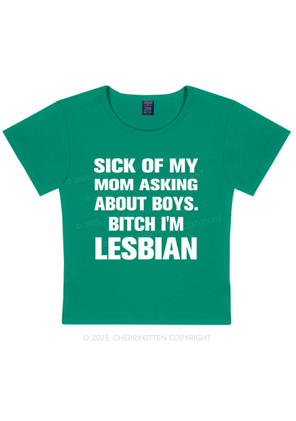 Bxxch Im Lesbian Pride Y2K Baby Tee Cherrykitten