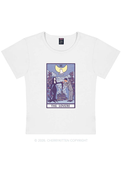 Halloween The Lovers Y2K Baby Tee Cherrykitten