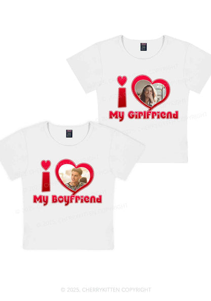 Custom BF GF Red Heart Y2K Valentine's Day Baby Tee Cherrykitten
