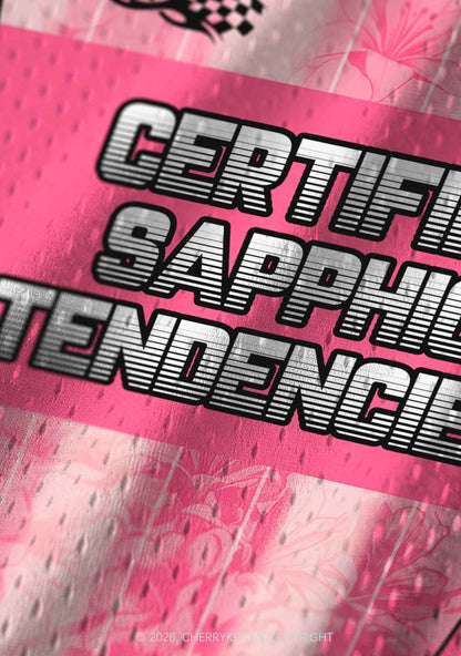 Certified Sapphic Tendencies Pride Y2K Sport Jersey Tank Cherrykitten