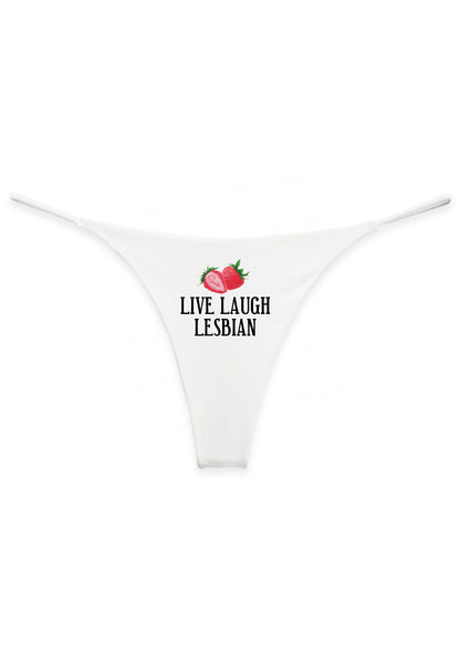 Live Laugh Lesbian Pride Y2K Bikini String Thong Cherrykitten