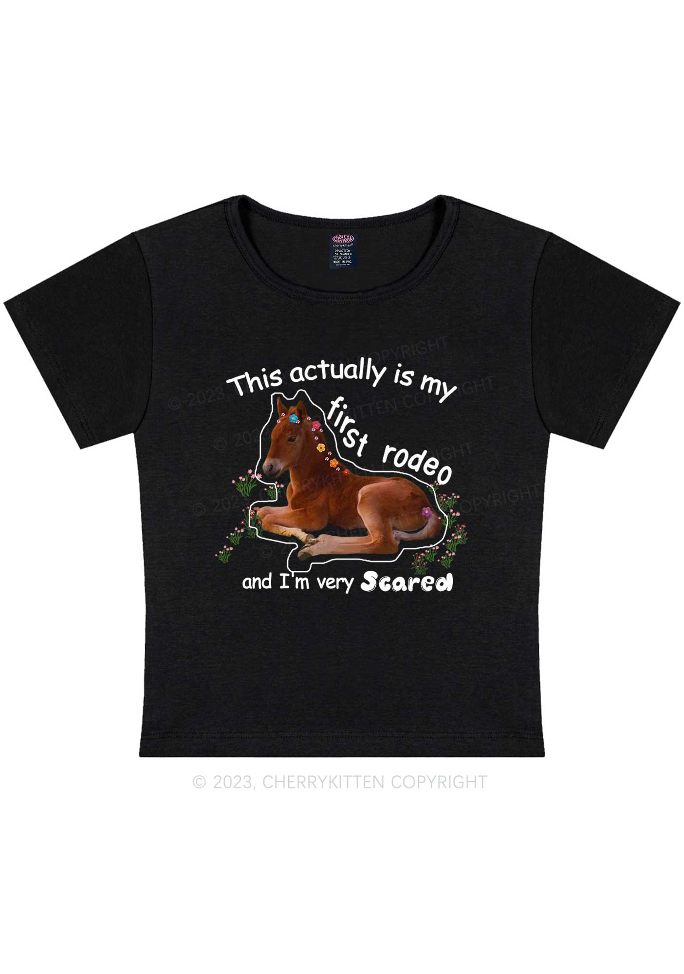 My First Rodeo Y2K Baby Tee Cherrykitten