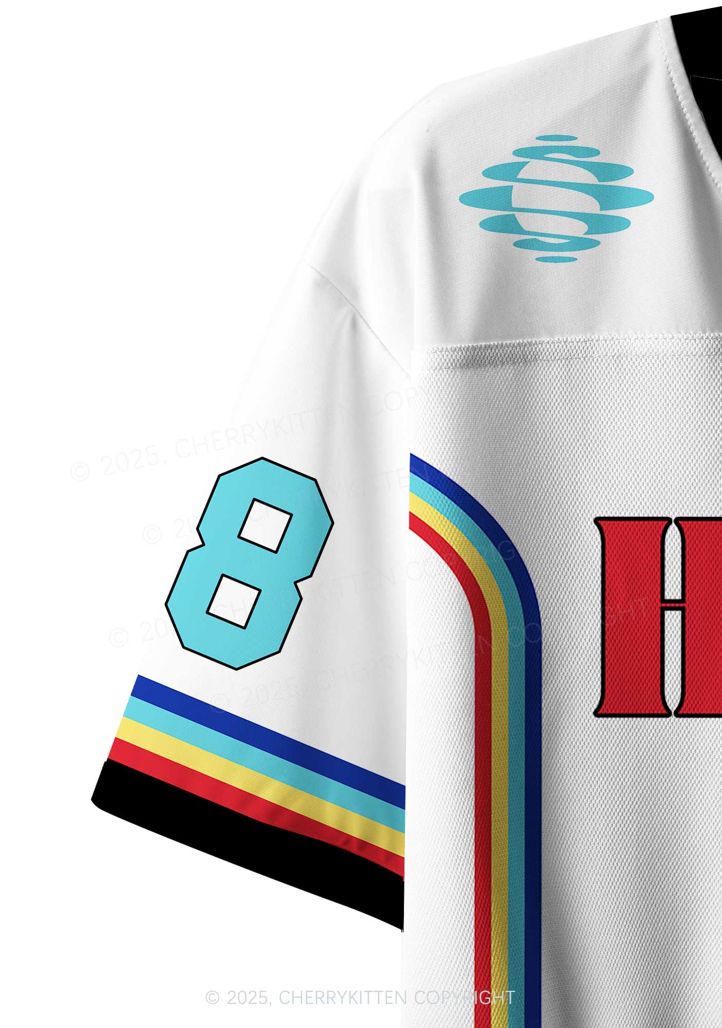 Custom White Hubby Valentine's Day Y2K Sport Jersey Shirts Cherrykitten