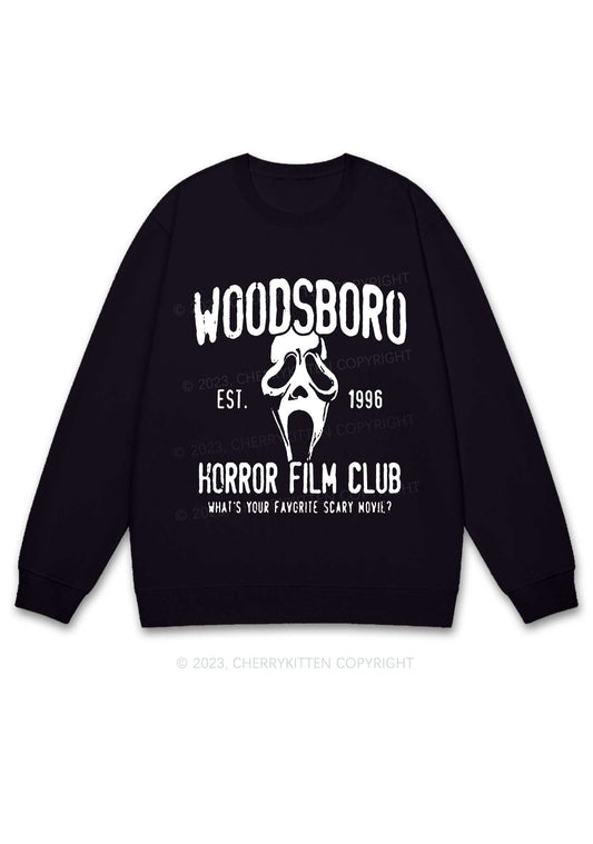 Horror Film Club Halloween Y2K Sweatshirt Cherrykitten