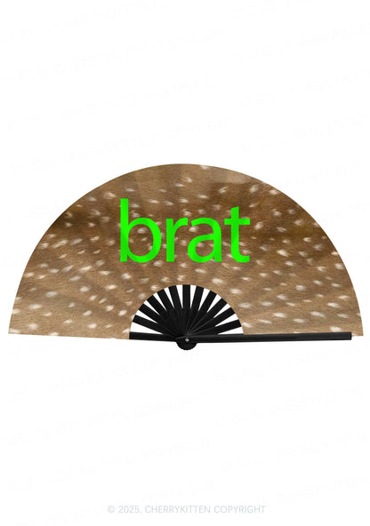 Brat Spotted Y2K Rave Hand Fan Cherrykitten