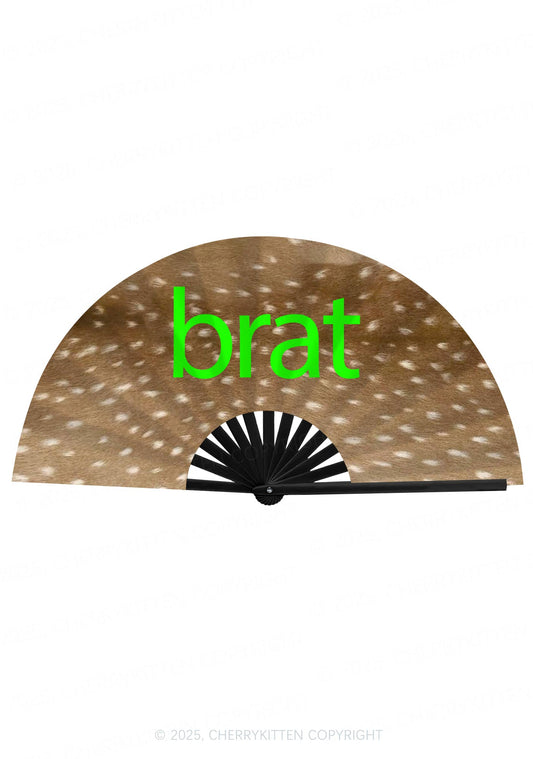 Brat Spotted Y2K Rave Hand Fan Cherrykitten