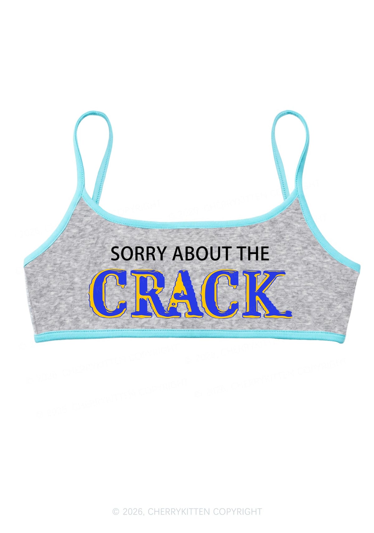 Sorry About The Crack Y2K Super Crop Cami Cherrykitten