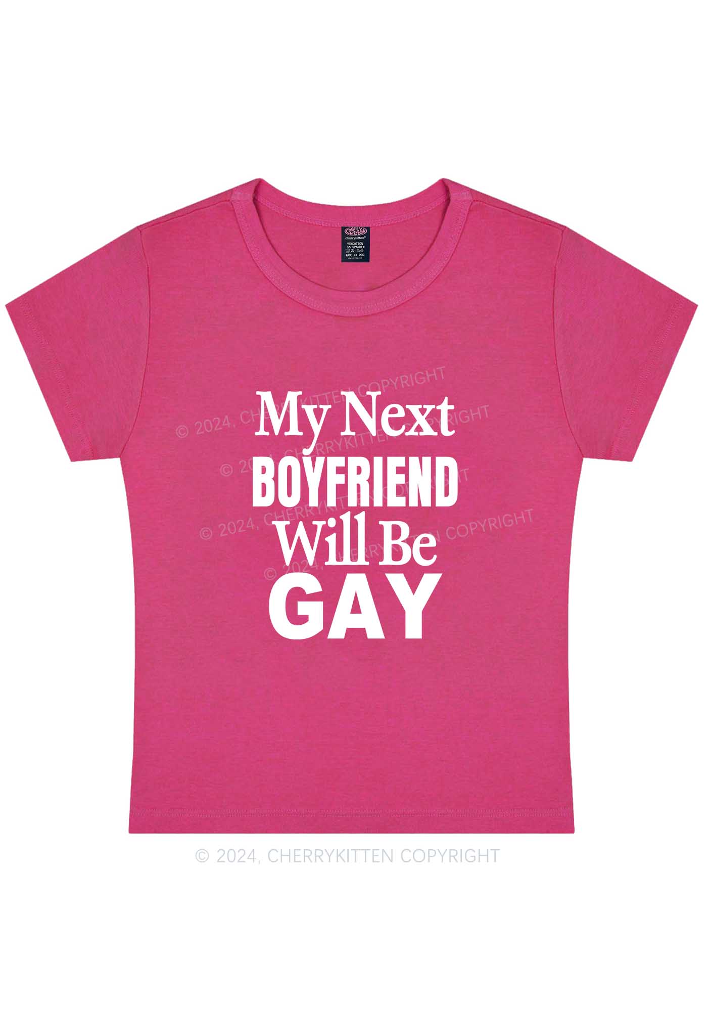 Curvy Next Boyfriend Gay Y2K Baby Tee Cherrykitten