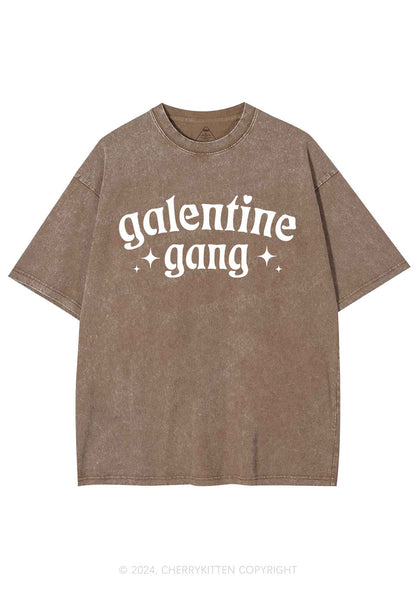 Galentine Gang Y2K Valentine's Day Washed Tee Cherrykitten