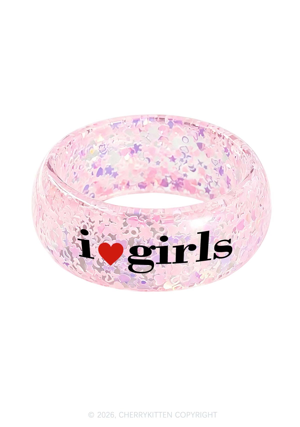 I Love Girls Pride Y2K Cuff Bangle Cherrykitten
