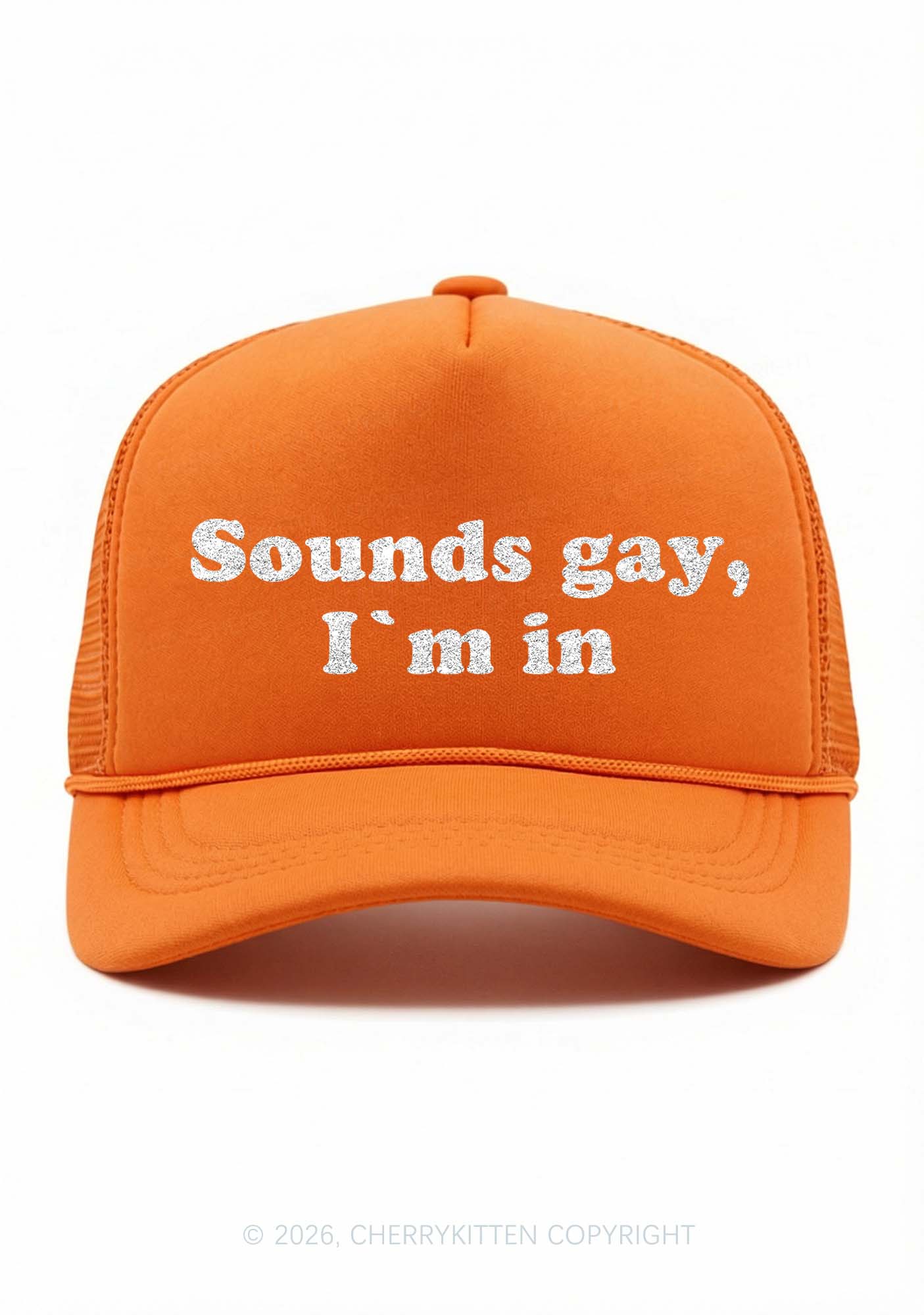 Glitter Sounds Gay Im In Pride Y2K Trucker Hat Cherrykitten