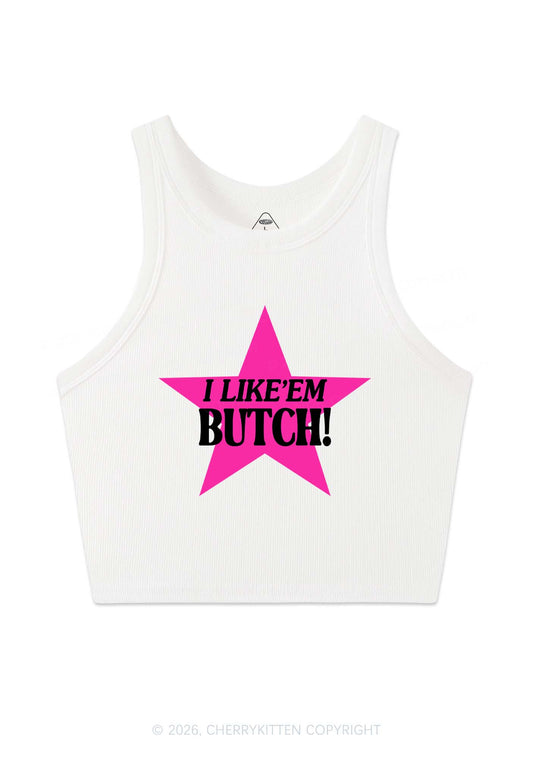 I Like Butch Pride Y2K Crop Tank Top Cherrykitten