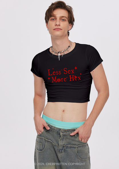 Less Sx More Hex Y2K Baby Tee Cherrykitten