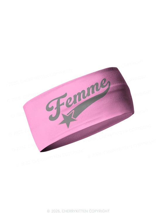 Grey Femme Pride Y2K Print Headband Cherrykitten