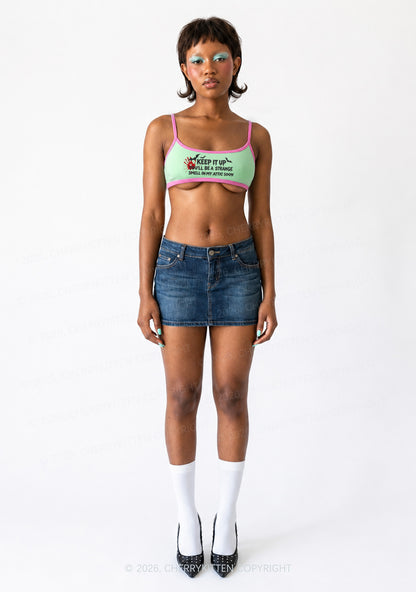 Halloween Strange Smell In My Attic Y2K Super Crop Cami Cherrykitten