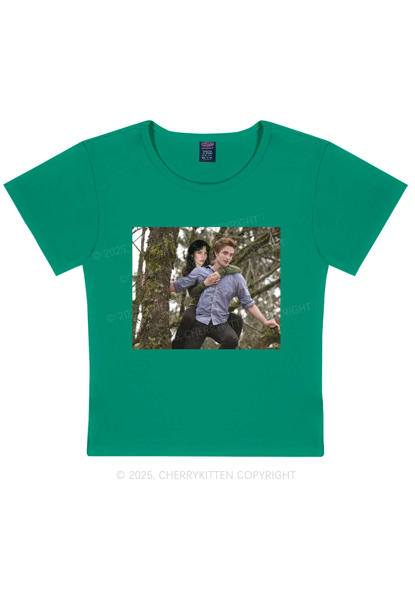 Custom Face Y2K Baby Tee Cherrykitten