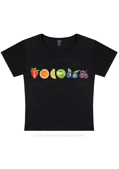 Six Fruity Y2K Baby Tee Cherrykitten