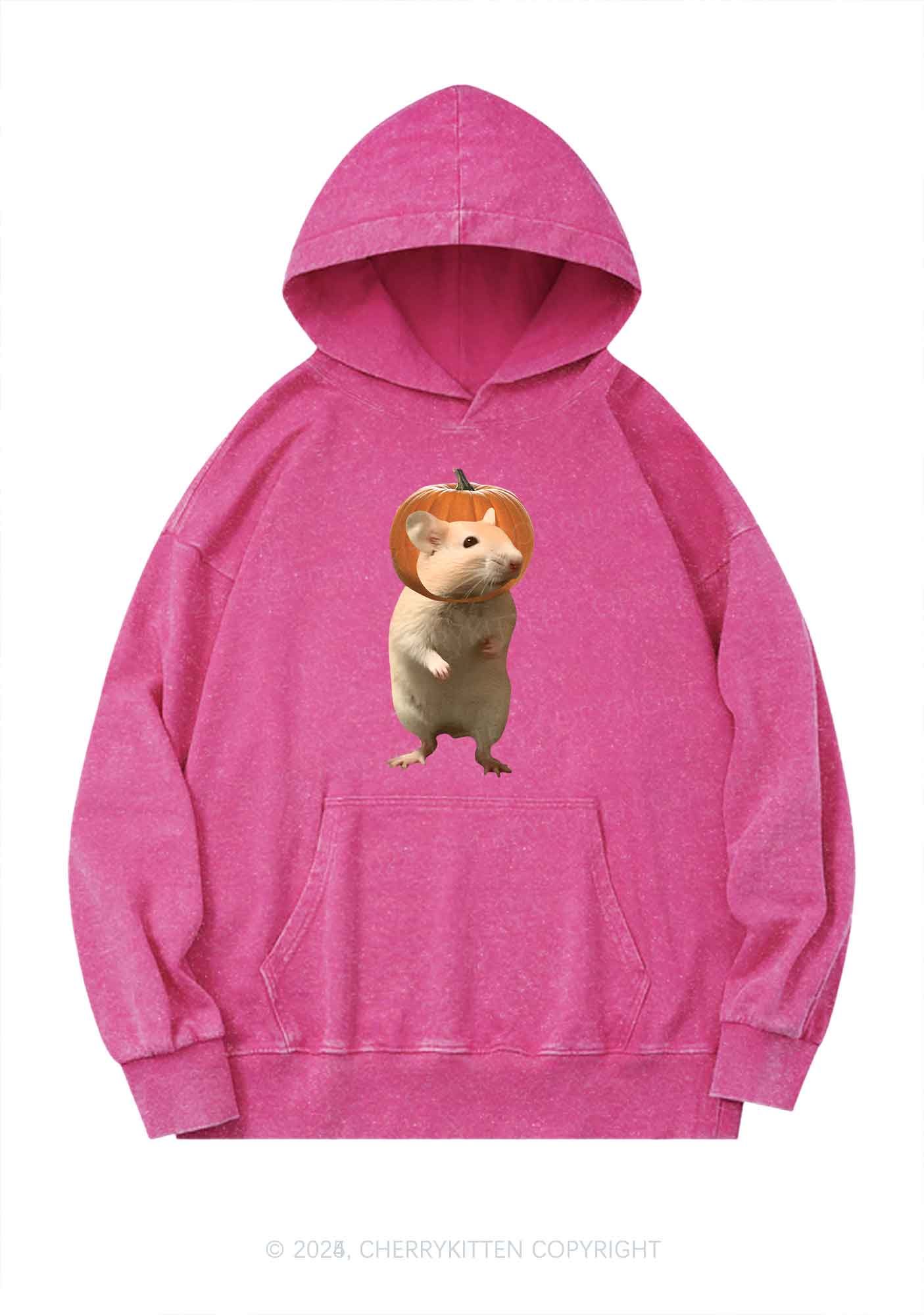 Halloween Silly Ratz Y2K Washed Hoodie Cherrykitten