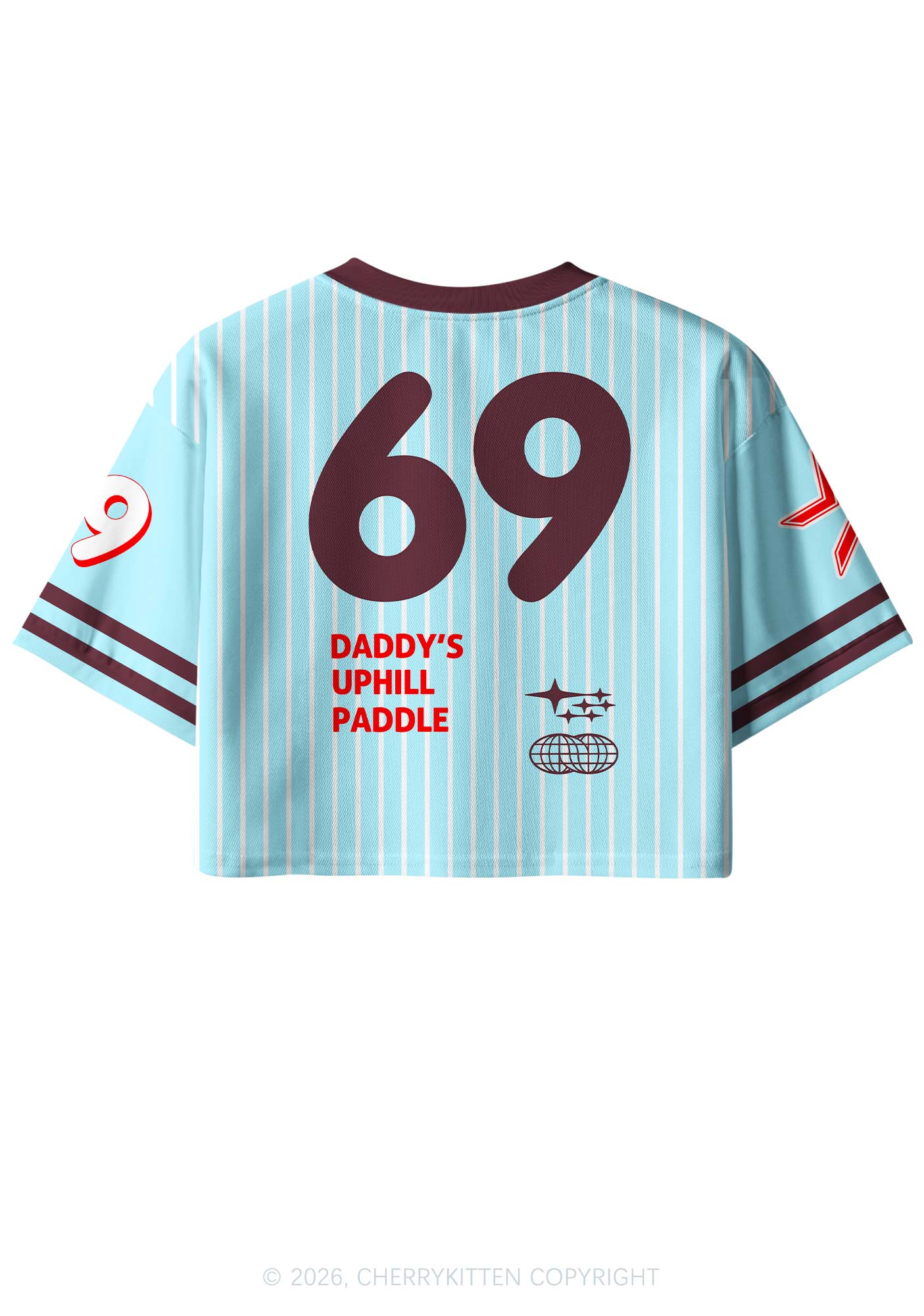 Daddys Uphill Paddle Y2K Crop Sport Jersey Shirts Cherrykitten