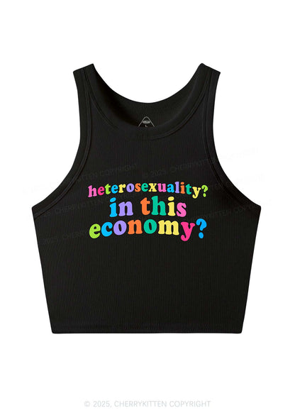 Heterosexuality In This Economy Pride Y2K Crop Tank Top Cherrykitten