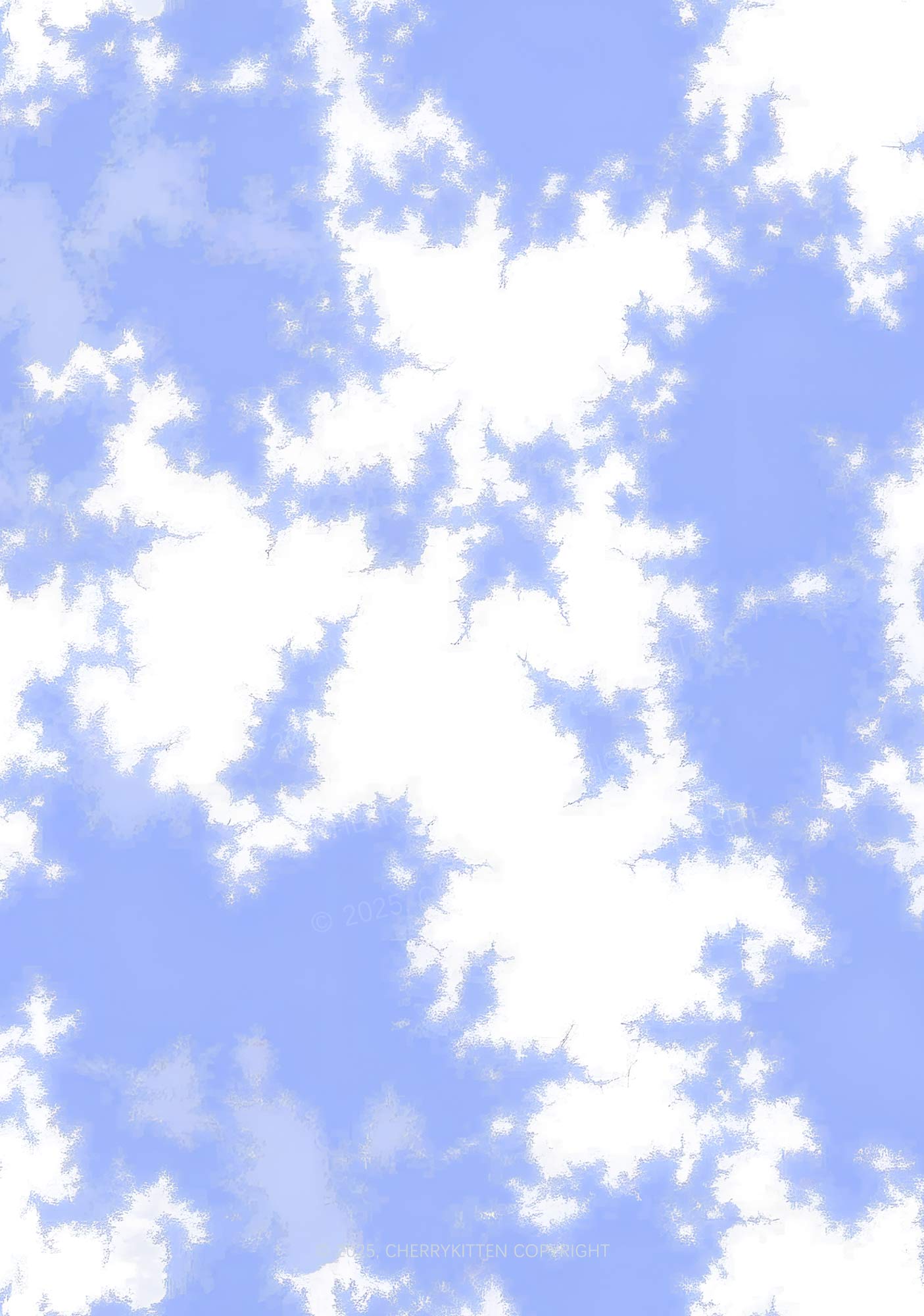 Blue Sky White Clouds Y2K Print Mini Skirt Cherrykitten