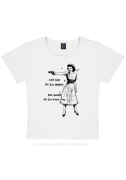 But Queer As In Pride Y2K Baby Tee Cherrykitten