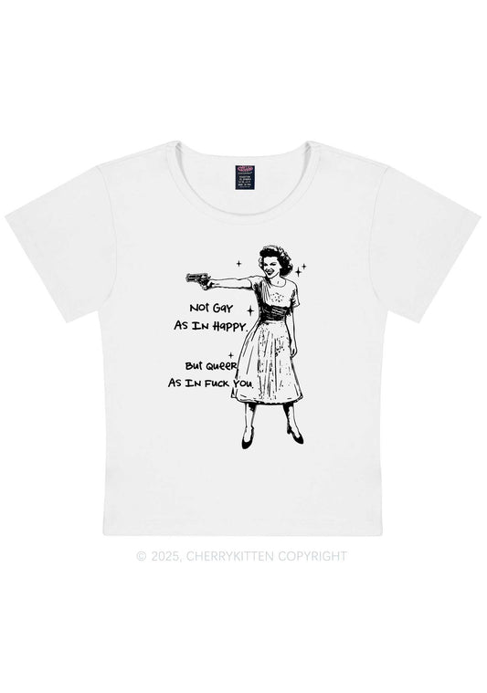 But Queer As In Pride Y2K Baby Tee Cherrykitten