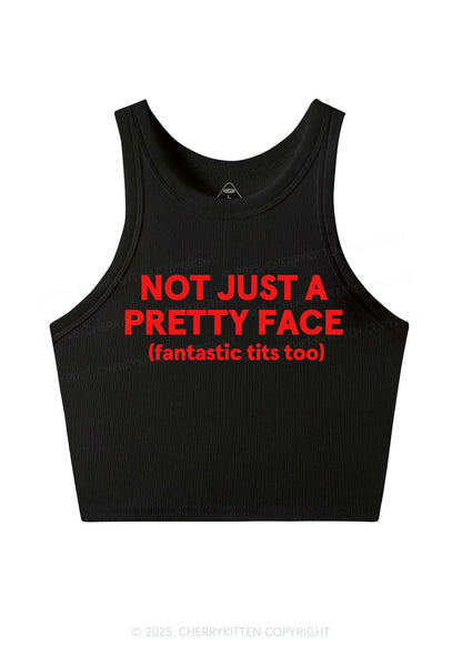 Pretty Face Fantastic Txts Y2K Crop Tank Top Cherrykitten