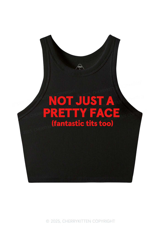 Pretty Face Fantastic Txts Y2K Crop Tank Top Cherrykitten