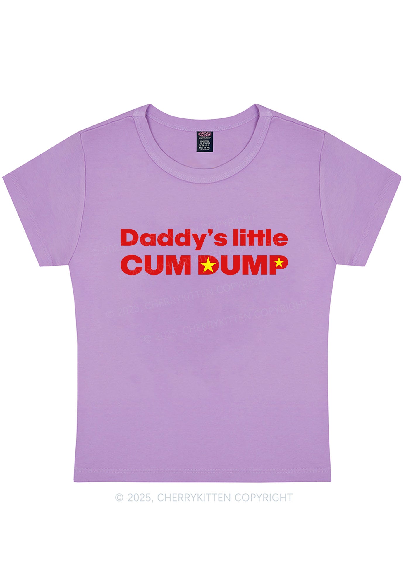 Daddys Little Cum Dump Y2K Baby Tee Cherrykitten