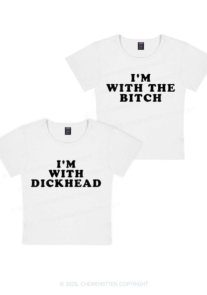 Bxxch Dxxkhead Y2K Valentine's Day Baby Tee Cherrykitten