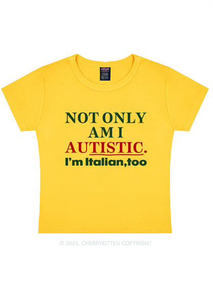 Not Only Autistic Y2K Baby Tee Cherrykitten