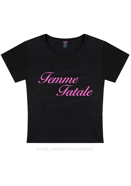 Femme Fatale Pride Y2K Baby Tee Cherrykitten